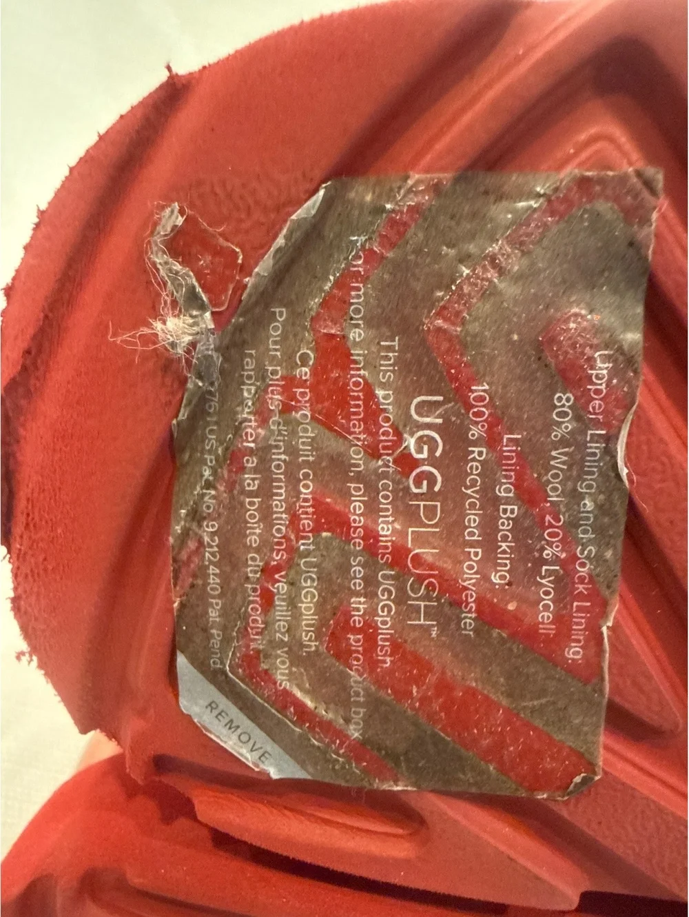 UGG Red Waterproof Ankle Boots with Shearling Lining Size 3 US